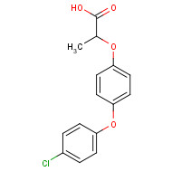 26129-32-8 2-[4-(4-chlorophenoxy)phenoxy]propanoic acid chemical structure