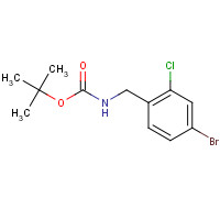 864266-10-4 tert-butyl N-[(4-bromo-2-chlorophenyl)methyl]carbamate chemical structure