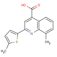 667412-63-7 8-methyl-2-(5-methylthiophen-2-yl)quinoline-4-carboxylic acid chemical structure