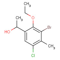 1426700-26-6 1-(3-bromo-5-chloro-2-ethoxy-4-methylphenyl)ethanol chemical structure