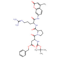 113866-00-5 benzyl 4-[2-[[5-(diaminomethylideneamino)-1-[(4-methyl-2-oxochromen-7-yl)amino]-1-oxopentan-2-yl]carbamoyl]pyrrolidin-1-yl]-3-[(2-methylpropan-2-yl)oxycarbonylamino]-4-oxobutanoate chemical structure
