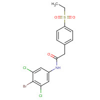 1426804-89-8 N-(4-bromo-3,5-dichlorophenyl)-2-(4-ethylsulfonylphenyl)acetamide chemical structure