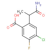 1450618-81-1 2-(1-amino-1-oxopropan-2-yl)-4-chloro-5-fluorobenzoic acid chemical structure