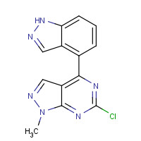 1292902-31-8 6-chloro-4-(1H-indazol-4-yl)-1-methylpyrazolo[3,4-d]pyrimidine chemical structure