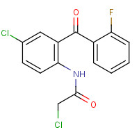 2836-40-0 2-chloro-N-[4-chloro-2-(2-fluorobenzoyl)phenyl]acetamide chemical structure