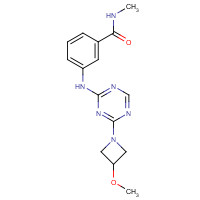 1332300-37-4 3-[[4-(3-methoxyazetidin-1-yl)-1,3,5-triazin-2-yl]amino]-N-methylbenzamide chemical structure