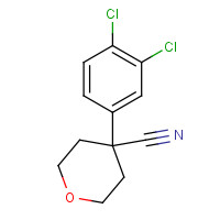 1035262-24-8 4-(3,4-dichlorophenyl)oxane-4-carbonitrile chemical structure