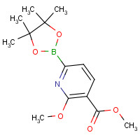 1246765-27-4 methyl 2-methoxy-6-(4,4,5,5-tetramethyl-1,3,2-dioxaborolan-2-yl)pyridine-3-carboxylate chemical structure