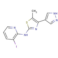 1235312-66-9 N-(3-iodopyridin-2-yl)-5-methyl-4-(1H-pyrazol-4-yl)-1,3-thiazol-2-amine chemical structure