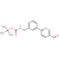 817618-56-7 tert-butyl N-[[3-(5-formylpyridin-2-yl)phenyl]methyl]carbamate chemical structure