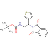 1386398-82-8 tert-butyl N-[2-(1,3-dioxoisoindol-2-yl)-2-thiophen-3-ylethyl]carbamate chemical structure
