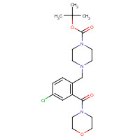 1460037-00-6 tert-butyl 4-[[4-chloro-2-(morpholine-4-carbonyl)phenyl]methyl]piperazine-1-carboxylate chemical structure