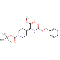 313491-20-2 tert-butyl 4-[2-methoxy-2-oxo-1-(phenylmethoxycarbonylamino)ethylidene]piperidine-1-carboxylate chemical structure