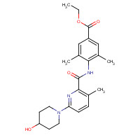 1529760-70-0 ethyl 4-[[6-(4-hydroxypiperidin-1-yl)-3-methylpyridine-2-carbonyl]amino]-3,5-dimethylbenzoate chemical structure