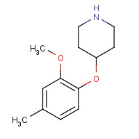 883543-21-3 4-(2-methoxy-4-methylphenoxy)piperidine chemical structure
