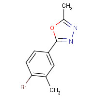 148672-44-0 2-(4-bromo-3-methylphenyl)-5-methyl-1,3,4-oxadiazole chemical structure
