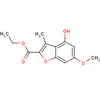 99252-66-1 ethyl 4-hydroxy-6-methoxy-3-methyl-1-benzofuran-2-carboxylate chemical structure