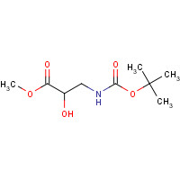 113525-87-4 methyl 2-hydroxy-3-[(2-methylpropan-2-yl)oxycarbonylamino]propanoate chemical structure