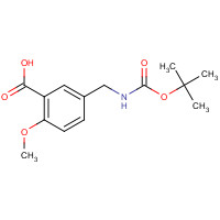 153903-13-0 2-methoxy-5-[[(2-methylpropan-2-yl)oxycarbonylamino]methyl]benzoic acid chemical structure