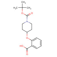 1398510-72-9 2-[1-[(2-methylpropan-2-yl)oxycarbonyl]piperidin-4-yl]oxybenzoic acid chemical structure