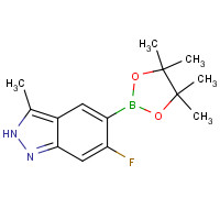 864773-67-1 6-fluoro-3-methyl-5-(4,4,5,5-tetramethyl-1,3,2-dioxaborolan-2-yl)-2H-indazole chemical structure