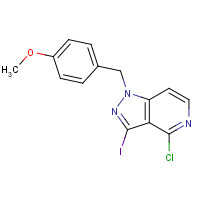 1246349-97-2 4-chloro-3-iodo-1-[(4-methoxyphenyl)methyl]pyrazolo[4,3-c]pyridine chemical structure