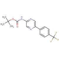 1383801-55-5 tert-butyl N-[5-[4-(trifluoromethyl)phenyl]pyrazin-2-yl]carbamate chemical structure