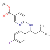 1383798-68-2 methyl 6-[[1-(4-iodophenyl)-3-methylbutyl]amino]pyridine-3-carboxylate chemical structure