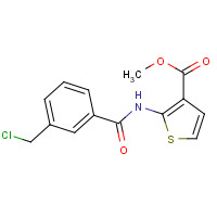 648859-85-2 methyl 2-[[3-(chloromethyl)benzoyl]amino]thiophene-3-carboxylate chemical structure