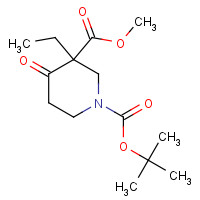 324769-00-8 1-O-tert-butyl 3-O-methyl 3-ethyl-4-oxopiperidine-1,3-dicarboxylate chemical structure