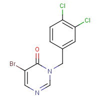 960298-29-7 5-bromo-3-[(3,4-dichlorophenyl)methyl]pyrimidin-4-one chemical structure