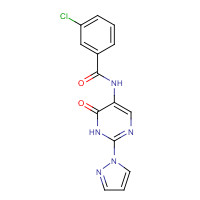 1343457-43-1 3-chloro-N-(6-oxo-2-pyrazol-1-yl-1H-pyrimidin-5-yl)benzamide chemical structure