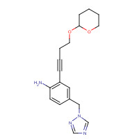 1364691-93-9 2-[4-(oxan-2-yloxy)but-1-ynyl]-4-(1,2,4-triazol-1-ylmethyl)aniline chemical structure