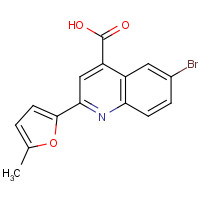 350998-12-8 6-bromo-2-(5-methylfuran-2-yl)quinoline-4-carboxylic acid chemical structure