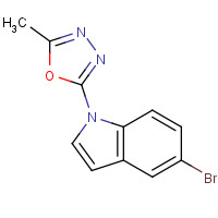 1610800-98-0 2-(5-bromoindol-1-yl)-5-methyl-1,3,4-oxadiazole chemical structure