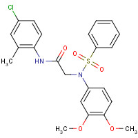335208-47-4 2-[N-(benzenesulfonyl)-3,4-dimethoxyanilino]-N-(4-chloro-2-methylphenyl)acetamide chemical structure