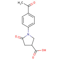 100394-11-4 1-(4-acetylphenyl)-5-oxopyrrolidine-3-carboxylic acid chemical structure