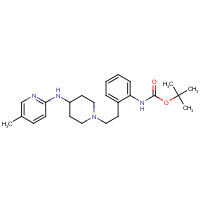 518285-66-0 tert-butyl N-[2-[2-[4-[(5-methylpyridin-2-yl)amino]piperidin-1-yl]ethyl]phenyl]carbamate chemical structure