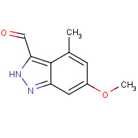 885521-39-1 6-methoxy-4-methyl-2H-indazole-3-carbaldehyde chemical structure