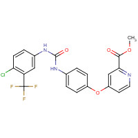 573673-43-5 methyl 4-[4-[[4-chloro-3-(trifluoromethyl)phenyl]carbamoylamino]phenoxy]pyridine-2-carboxylate chemical structure