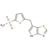 1312364-00-3 6-[(5-methylsulfonylthiophen-2-yl)methyl]-4H-pyrrolo[2,3-d][1,3]thiazole chemical structure