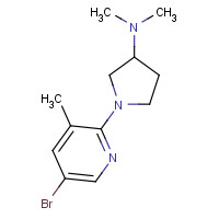 1160938-21-5 1-(5-bromo-3-methylpyridin-2-yl)-N,N-dimethylpyrrolidin-3-amine chemical structure
