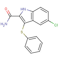148473-16-9 5-chloro-3-phenylsulfanyl-1H-indole-2-carboxamide chemical structure