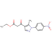1404530-79-5 ethyl 3-[5-methyl-1-(4-nitrophenyl)pyrazol-4-yl]-3-oxopropanoate chemical structure