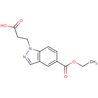 192945-43-0 3-(5-ethoxycarbonylindazol-1-yl)propanoic acid chemical structure