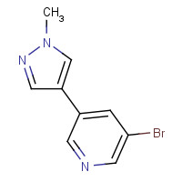 944718-17-6 3-bromo-5-(1-methylpyrazol-4-yl)pyridine chemical structure