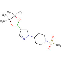 1326714-13-9 1-methylsulfonyl-4-[4-(4,4,5,5-tetramethyl-1,3,2-dioxaborolan-2-yl)pyrazol-1-yl]piperidine chemical structure