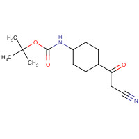 1401222-80-7 tert-butyl N-[4-(2-cyanoacetyl)cyclohexyl]carbamate chemical structure