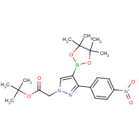 942920-29-8 tert-butyl 2-[3-(4-nitrophenyl)-4-(4,4,5,5-tetramethyl-1,3,2-dioxaborolan-2-yl)pyrazol-1-yl]acetate chemical structure