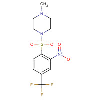 13723-54-1 1-methyl-4-[2-nitro-4-(trifluoromethyl)phenyl]sulfonylpiperazine chemical structure
